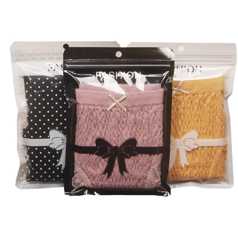 English underwear packaging bag Ice Silk Mask self-sealing bag socks stockings pantyhose saliva towel cute packaging bag