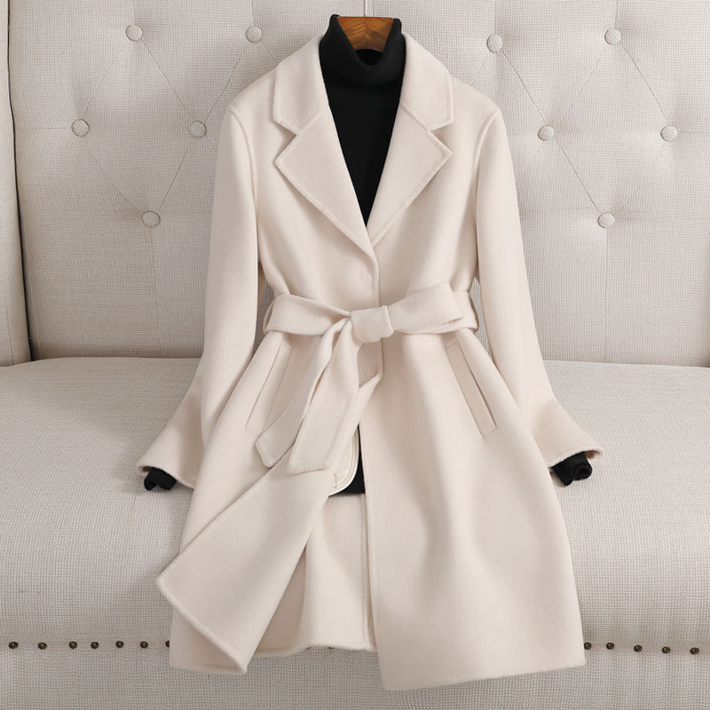 Picture of 2025 Autumn and Winter New Fashion Classy Double-Sided Woolen Cashmere Outwear Women's Mid-Length One-Piece Woolen Outwear