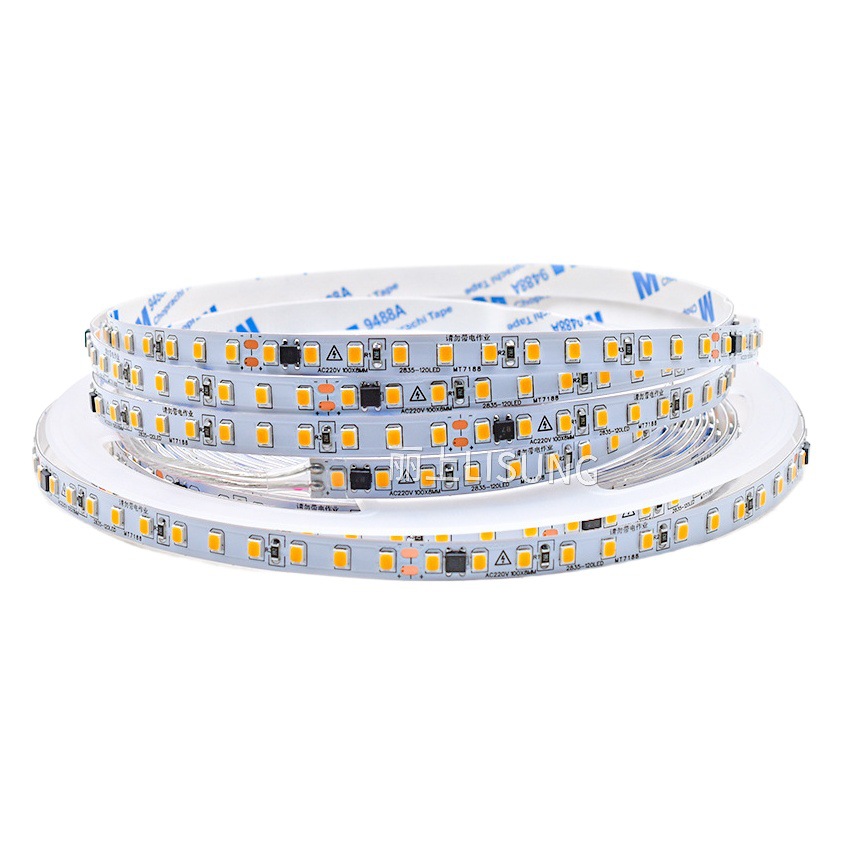 led light strip AC 220V white light 8MM high quality drive-free 120 lamp engineering special ceiling light strip