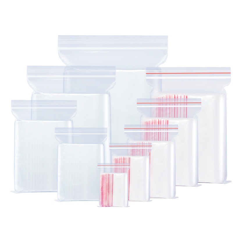 10 Silk-Like Transparent Self-Sealing Bags, Plastic Sealing Bags, Food-Grade Pe Large Fresh-Keeping Plastic Packaging Bags