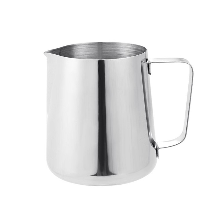 Picture of Thickened Stainless Steel Latte Art Cup Latte Art Cylinder Milk Foam Cup with Scale Milk Foam Pot Milk Cylinder Pointed Mouth Cup Coffee Artifact