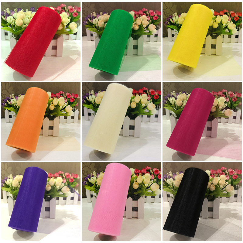 Picture of Wedding party decoration American mesh roll tutu skirt birthday table skirt tulle yarn wedding decoration 15cm * 25 yards