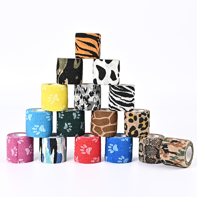 Picture of Spider Silk Sports Elastic Bandage Pet Camouflage Self-Adhesive Bandage Custom Elastic Non-Woven Bandage Self-Adhesive Bandage Customization