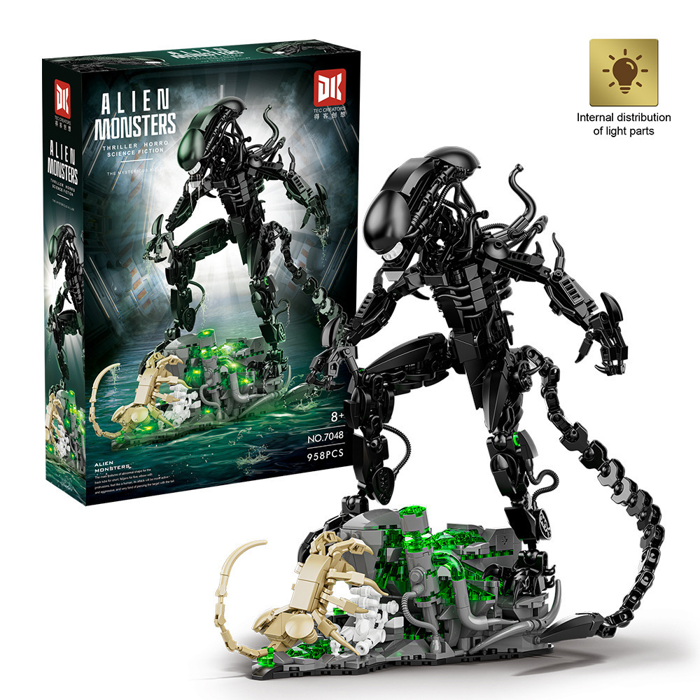 Picture of Alien Beast Children's Puzzle Compatible Lego Building Block Toy Birthday Gift Iron Blood Desktop Ornament Gift