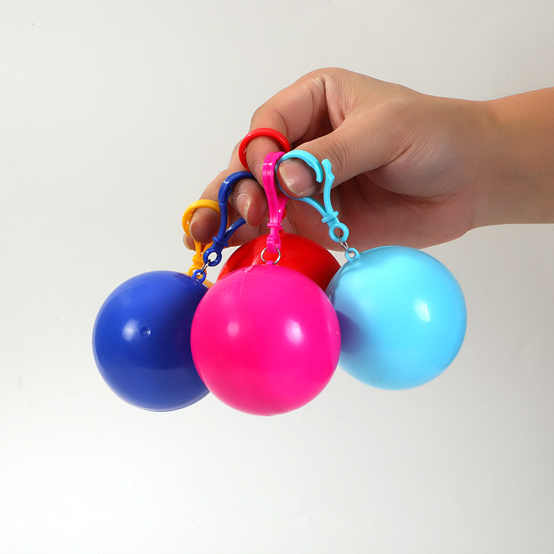 Picture of Portable Disposable Raincoat Ball Compressed Spherical Raincoat Outdoor Adult Travel Rafting Hangable Poncho Large Batch