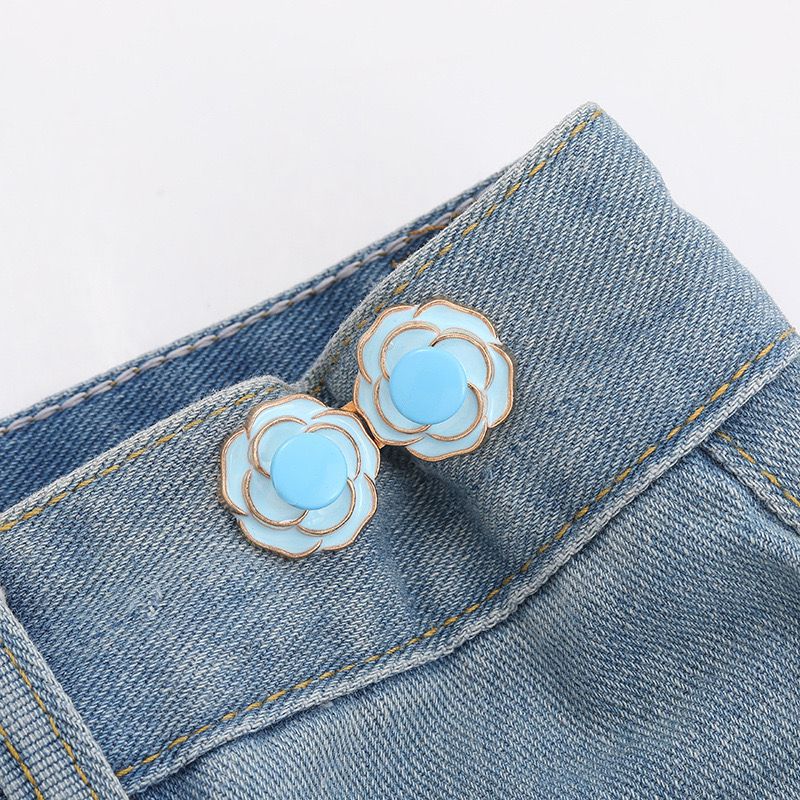Picture of Chinese Knot Waist Buckle Pair Buckle Flat Bottom Removable Nail-free Seam-free Button Girl's Trouser Skirt Waist Size Change Artifact