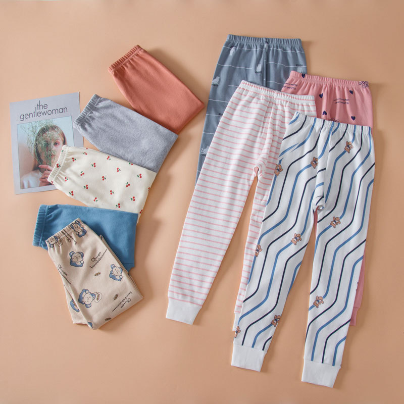 Picture of Children's Cotton Wool Pants for Autumn and Winter Children's Cotton Soft Breathable Autumn Pants Baby's Printed Warm Home Pajama Pants