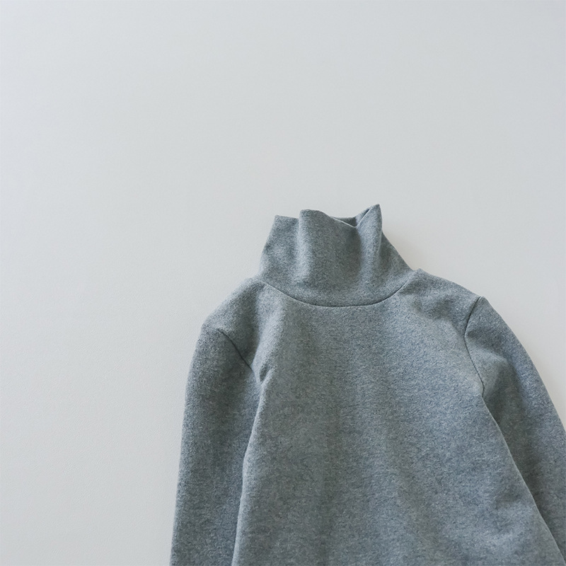 Picture of Children's High Collar Bottoming Shirt Autumn and Winter Pure Cotton White Girls' Bottoming Clothes Boys' Inner Top Girls' Autumn Clothes