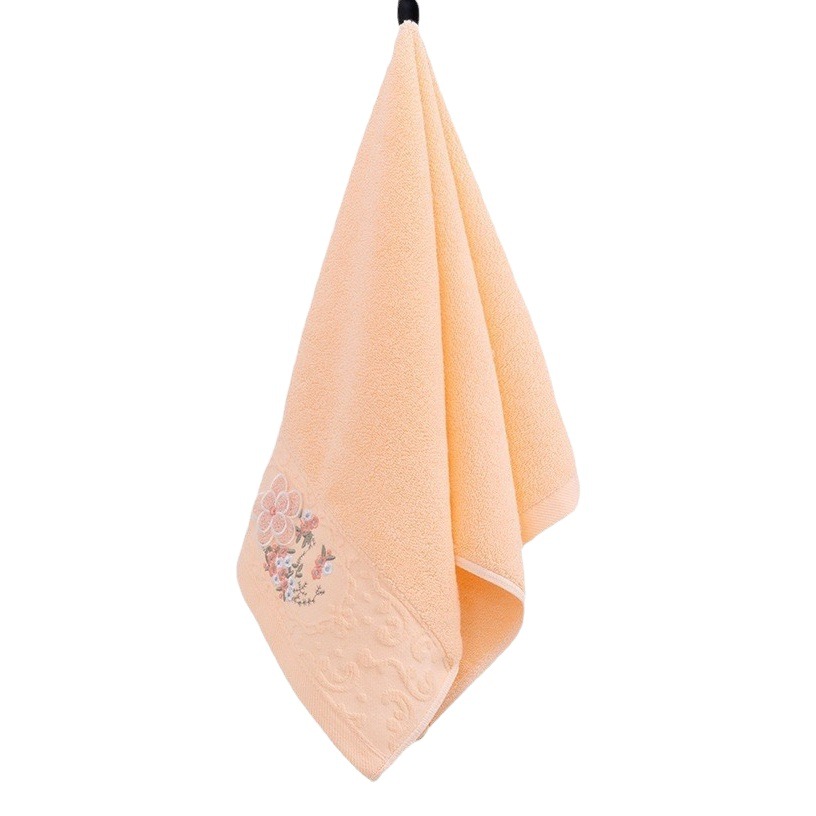 Gaoyang factory wholesale new pure cotton towel Mirror Flower Water Moon soft absorbent small flower towel embroidered logo