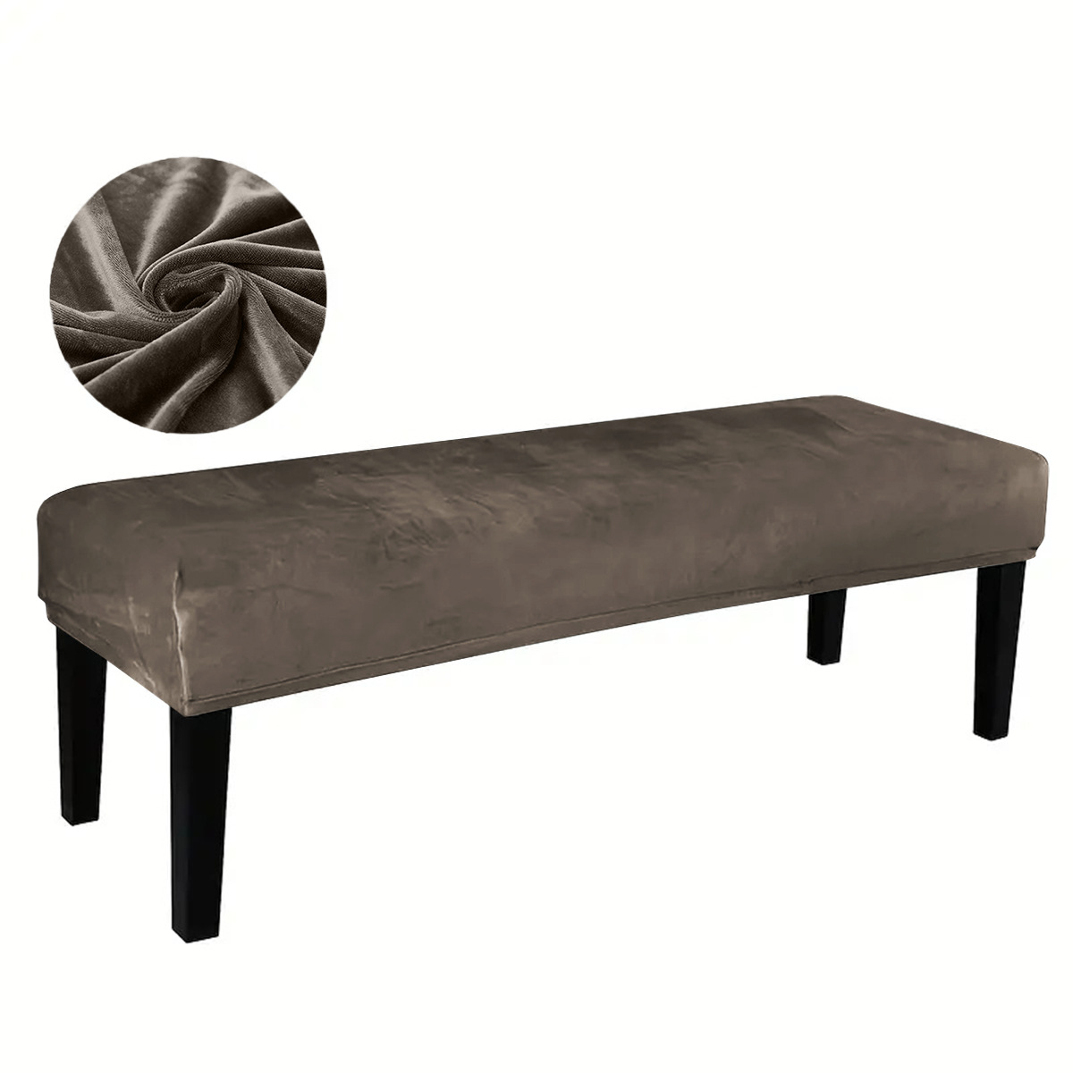 Picture of Cross-border silver fox velvet long stool cover with rope elastic all-inclusive stool cover dust-proof cross-border bench chair cover manufacturers wholesale