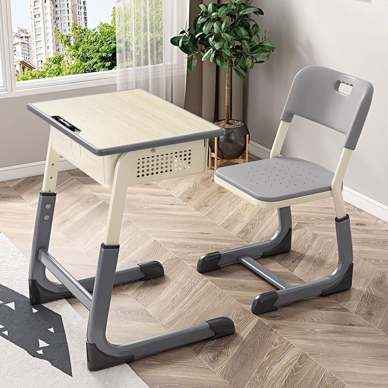 Thickened Adjustable Desks and Chairs for Primary and Secondary School Students Training Class Tutoring Class Desks and Chairs School Classroom Kidsren's Study Table S^