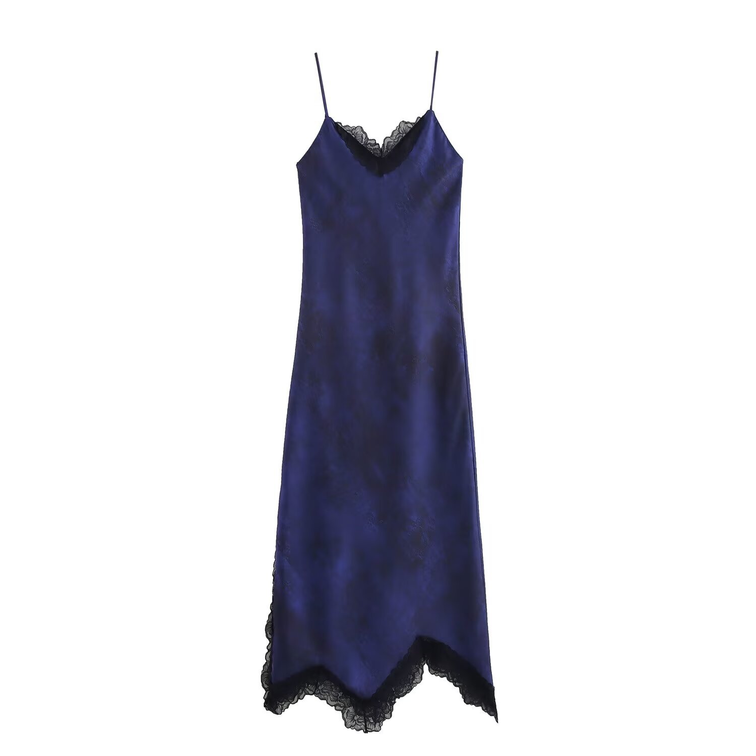 ZA cross-border women's clothing wholesale European and American style new lace stitching V-neck sexy sling dress 5063863