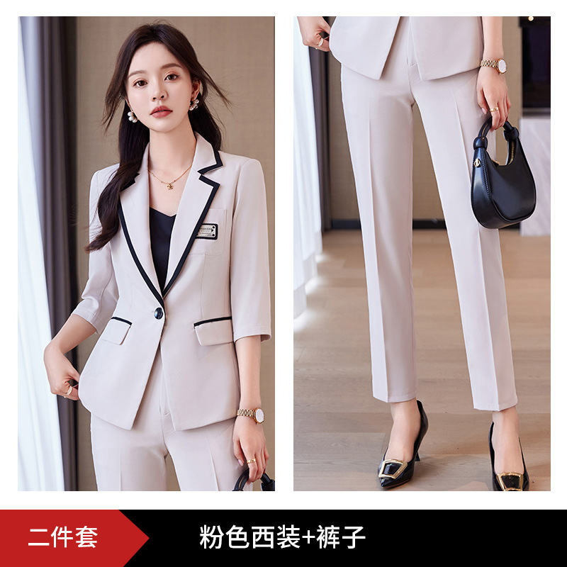 Picture of Casual Fashion Suit suit Pants Women's Spring and Autumn New Temperament Goddess Fan Professional Wear Small Suit Work Clothes