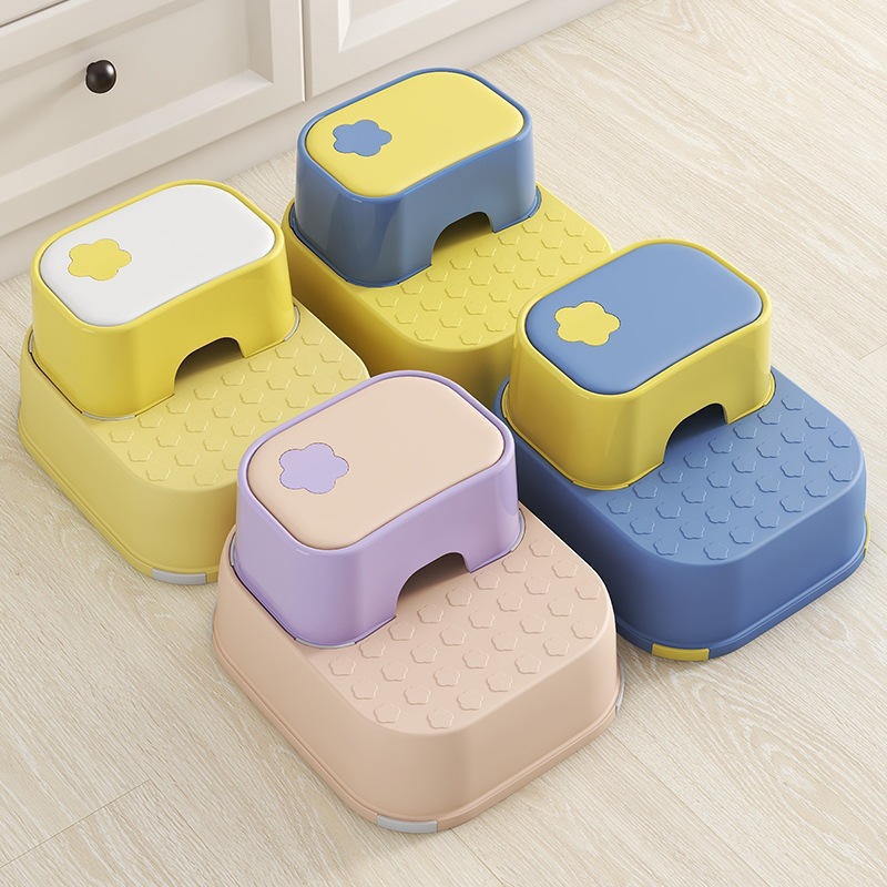 Nursing foot stool, bathroom small family, baby three chairs, stepping stool, double-layer children's step stool, footrest