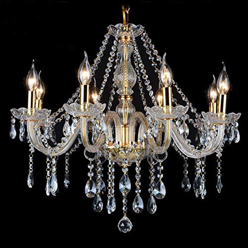 Direct selling K9 Amber candle chandelier crystal chandelier 6 8 10 living room lights hotel lights