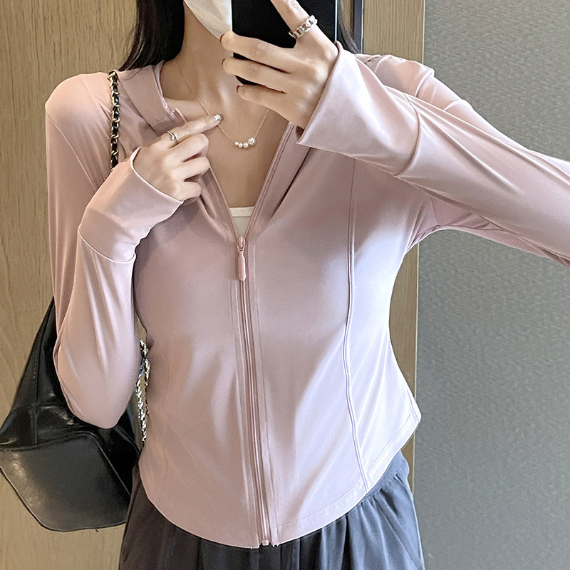 Cross-Border Women's Sun Protection Clothing, Anti-Uv Summer Ice-Feel Breathable Skin Clothing, Outdoor Thin Sun Protection Clothing, Sports Jacket