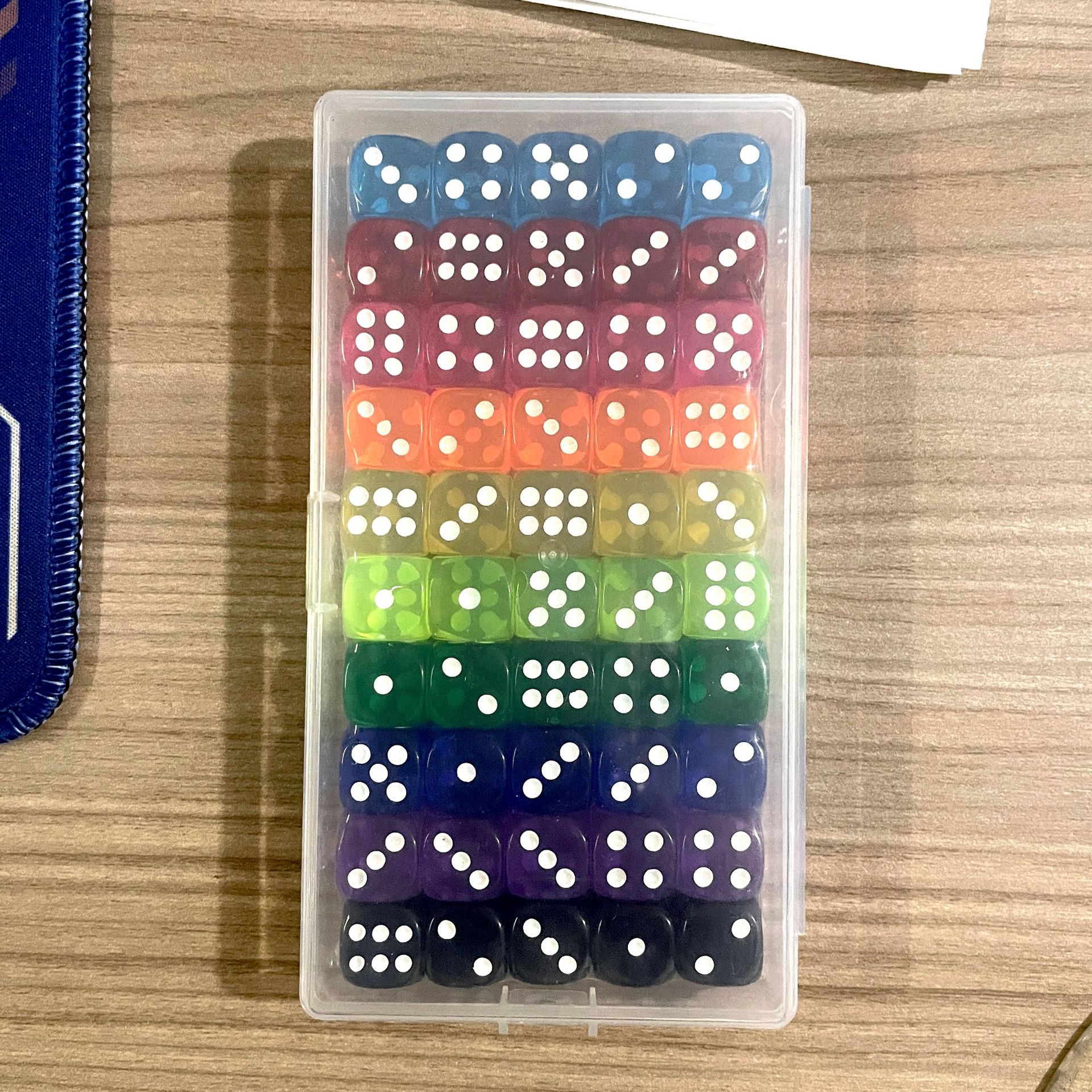 Picture of Yiwu Dege leisure and entertainment wholesale 14mm14mm 14 transparent crystal color dice color dice