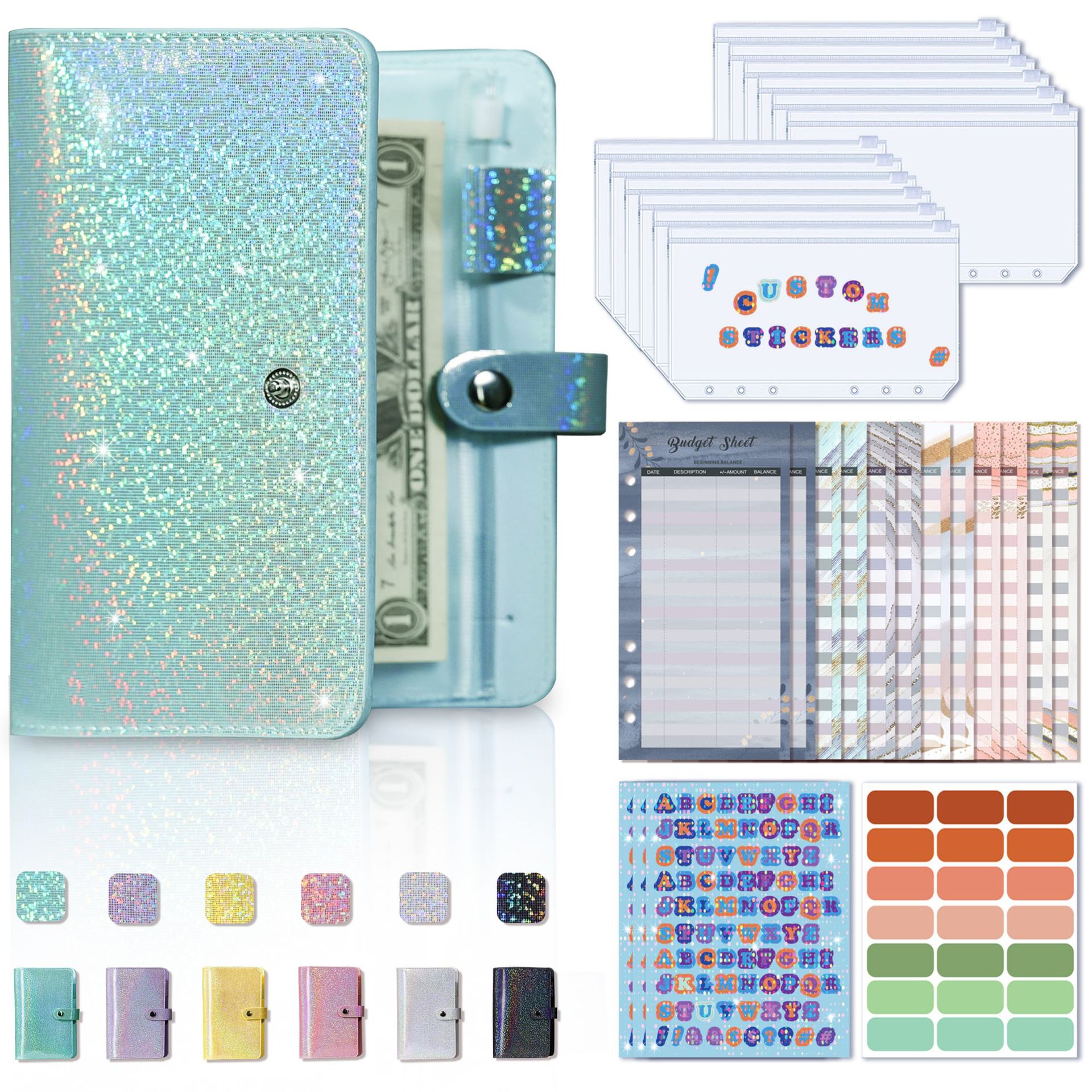 Picture of Cross-Border Morandi A6 Loose-Leaf Accounting Notebook Creative Macaron Cash Budget Financial Planning Hand Ledger