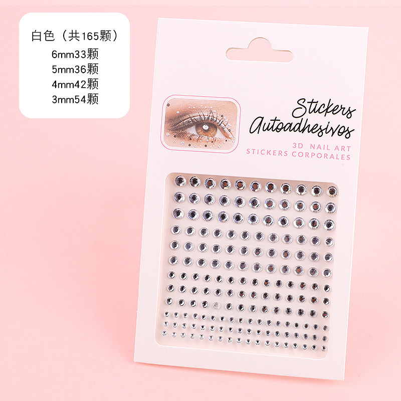 Picture of In stock cross-border hot acrylic eyebrow sticking Diamond 3456mm face sticker performance Color Diamond Crystal acrylic eye corner tears