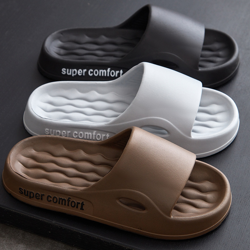 In stock shit feeling plus size men's slippers summer outdoor indoor home non-slip sports slippers men's wholesale
