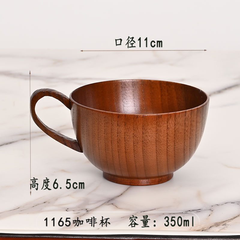 Picture of Origin supply round solid wood mug wooden creative water cup general insulation wooden cup large quantity excellent price