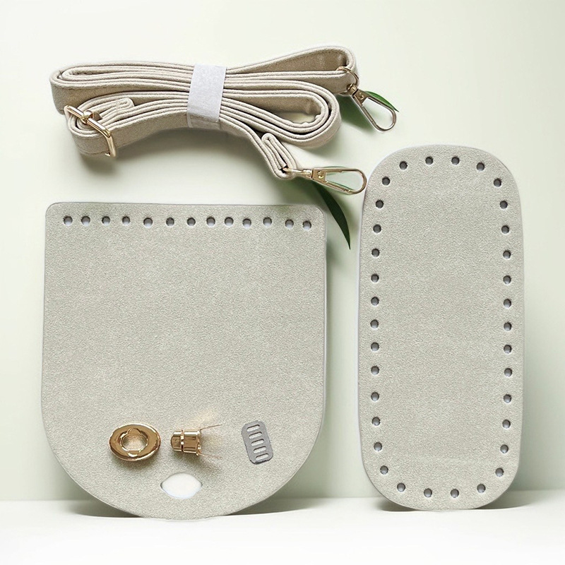 Picture of New Hand-Woven Bag Bottom Cover Long Shoulder Strap Accessories DIY Pin Hook Rattan Homemade Woven Bucket Bag