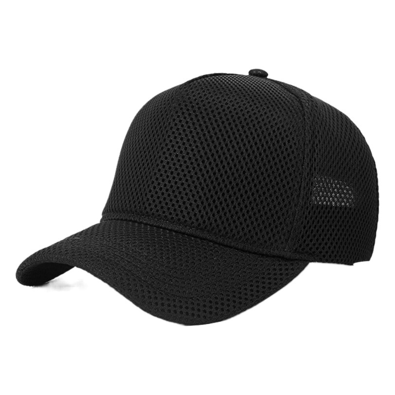 Hat Men's Summer Thin High Top Baseball Cap Outdoor Sun Protection Sun Hat Full Mesh Breathable Big Head Cap
