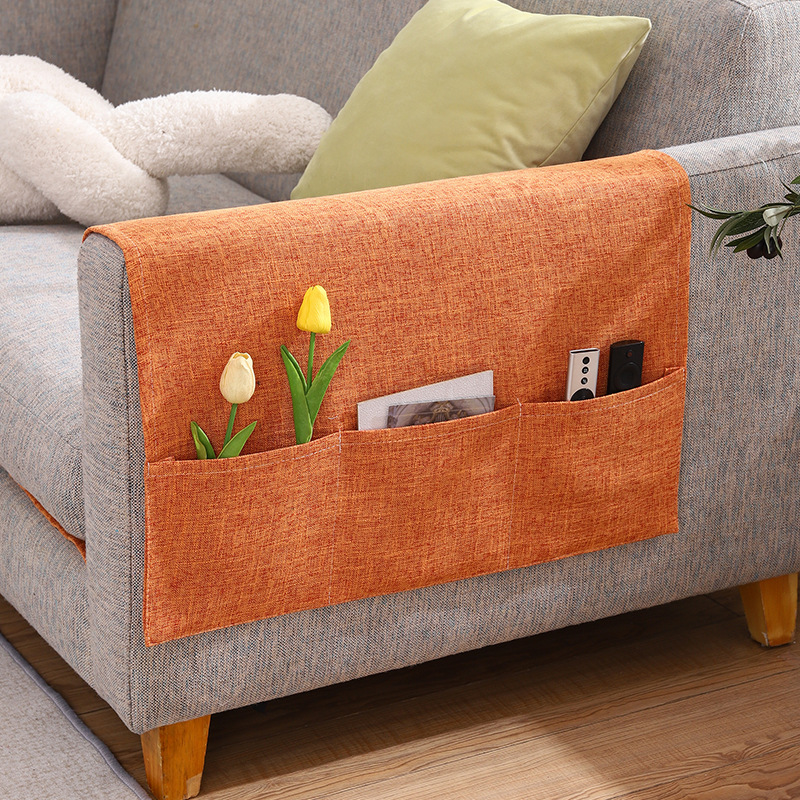 Picture of Summer Ins Sofa Armrest Cover Cloth Widened Imitation Linen Dustproof Cover Cover Mat Summer Universal Non-Slip Cover