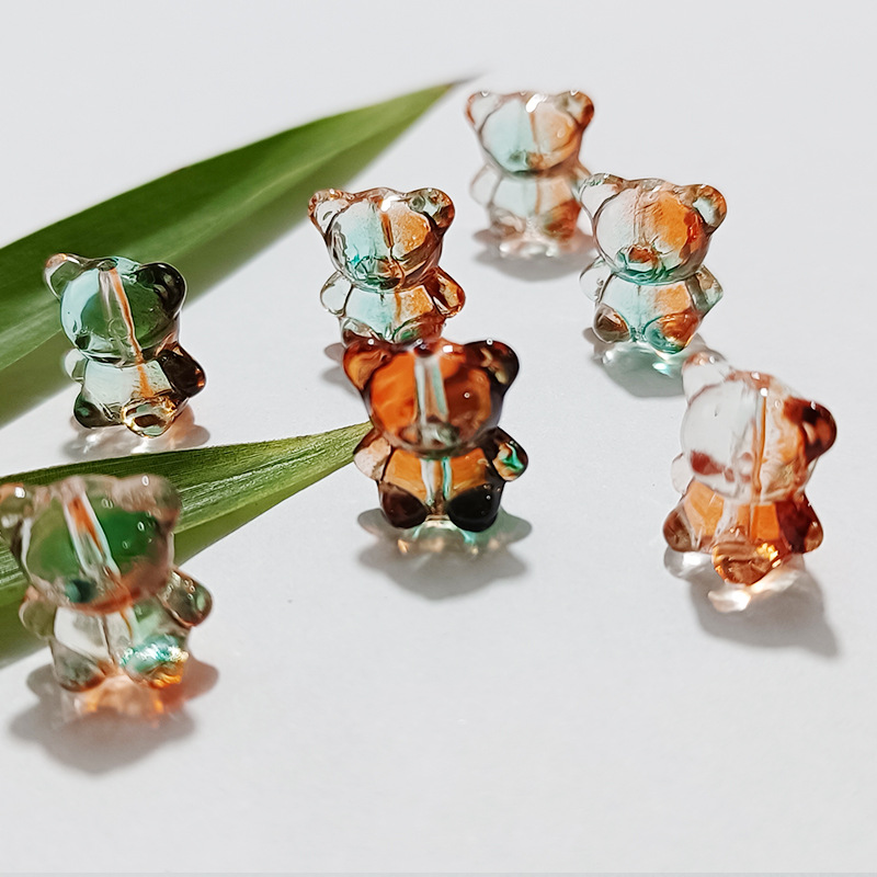 Picture of Hope letter hug bear loose beads bracelet jewelry accessories DIY hairpin accessories Czech glass jewelry accessories