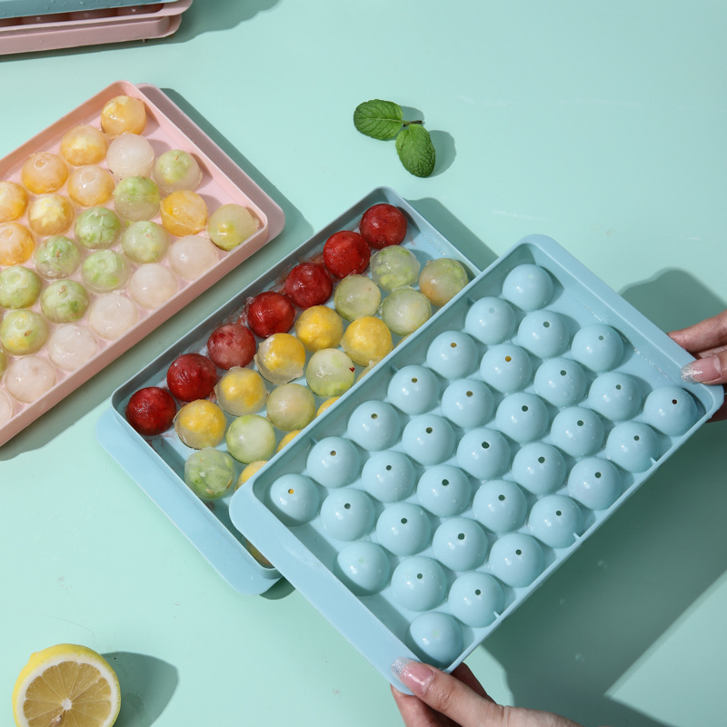 Picture of Ice Tray Quick-Freezing Ice Maker Box for Home Use, Refrigerator Ice Ball Mold with Lid, DIY Spherical Ice Cube Mold, Quick-Freezing Magic Tool