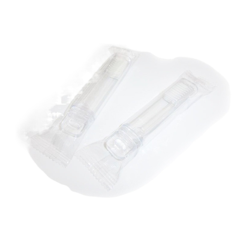 Color transparent sleeve folding toothbrush soft hair aviation toothbrush portable travel travel upgrade independent packaging
