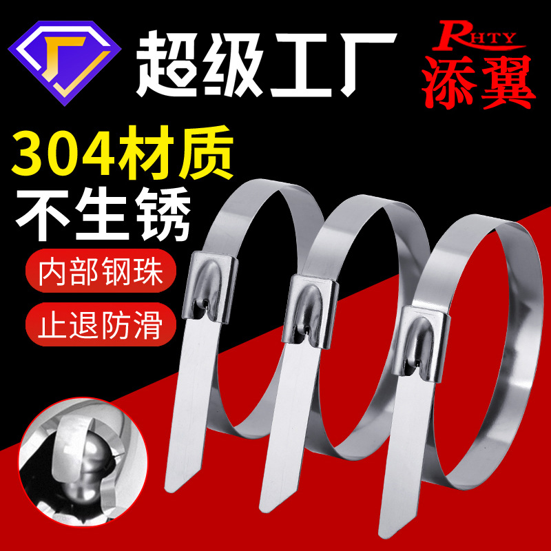 Tianyi Stainless Steel Cable Ties 304 Material 100*4.6*300*7.9*200*500*400 Marine Metal Cable Ties