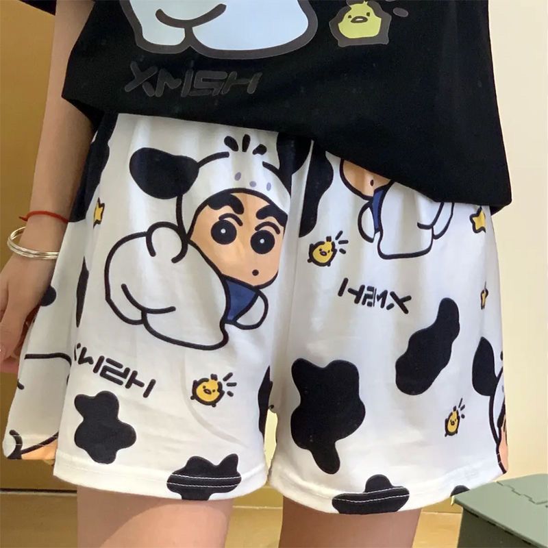 Beach Pants Funny Three-Quarter Shorts for Women Ins Trendy Fashion Wear Daily Simple Printed Cute Shorts Pajamas 1