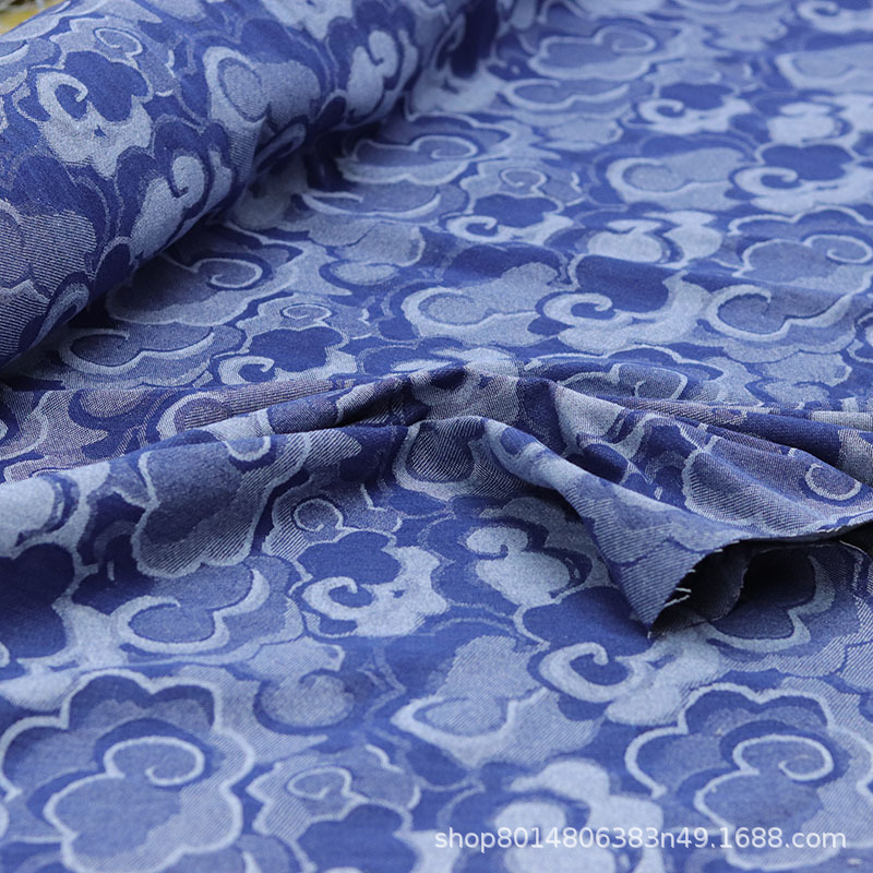 Picture of Factory Wholesale China Xiangyun Jacquard Denim Fabric Clothing Fabric Washed Thickened Pants Jacket Skirt