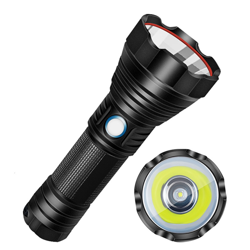 Cross-border T40 strong light flashlight outdoor waterproof USB rechargeable telescopic zoom high power LED flashlight