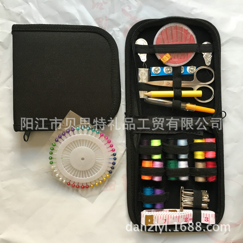 Picture of 98 Pieces Sewing Kits Sewing Tools suit Oval Zipper Bag Style Easy to Carry Customizable Logo