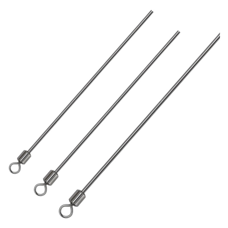 Outdoor Fishing Supplies, Fishing Gear, Small Accessories, Luya Spinning Fishing Set, Rotating Steel Wire Long Needle Swivel Connector