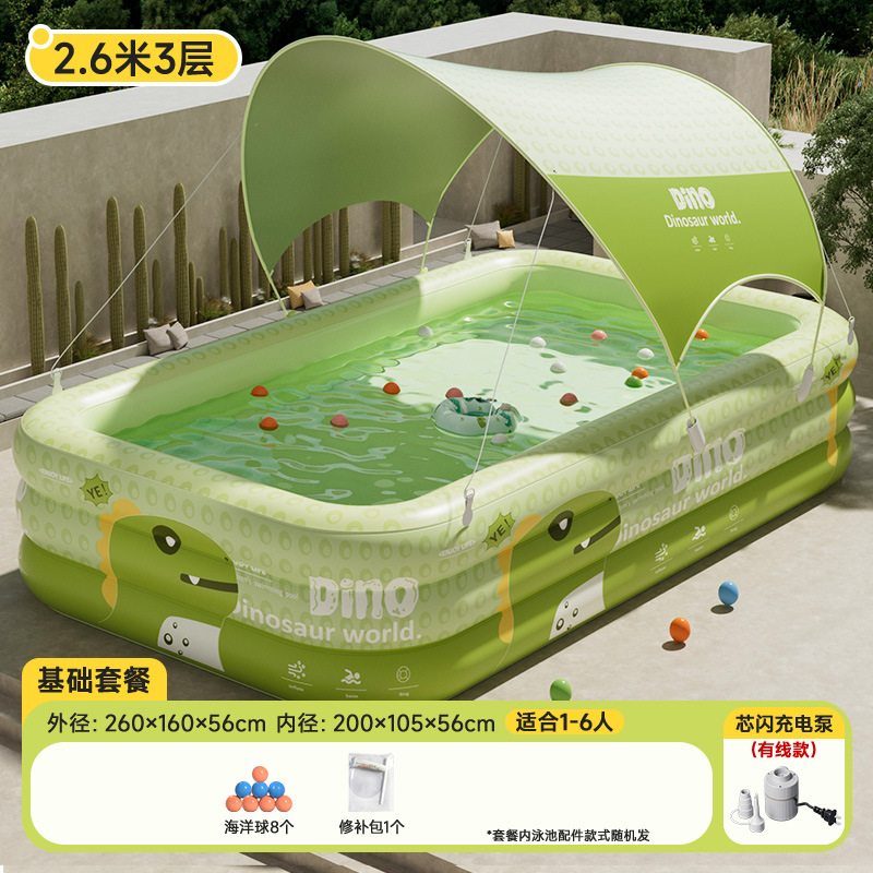 Picture of Inflatable Pool Swimming Pool Children's Inflatable Pool Home Outdoor Large Family Pool Thickened Baby Paddling Pool