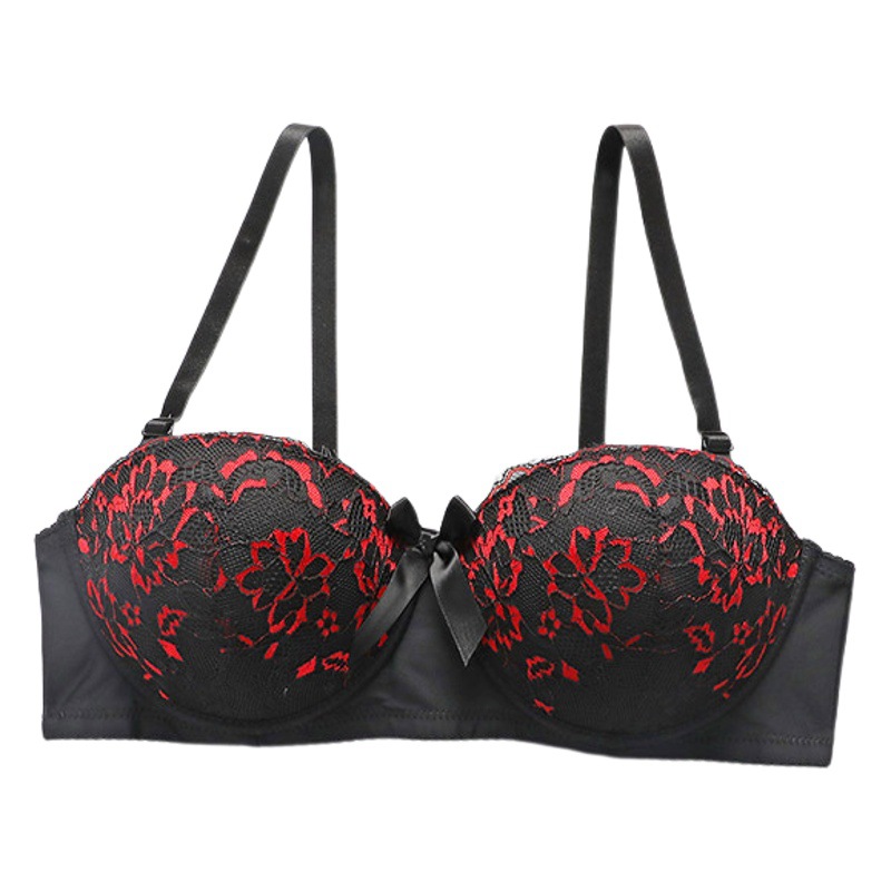Amazon Explosions Sexy Fashion Underwear European and American Style Lace Edge Gathering Breathable Upper Bra Adjustable Supply