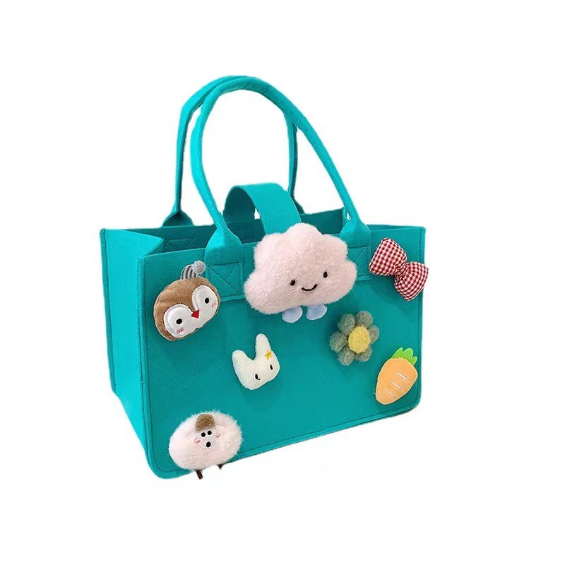 Picture of Handbag Tote Bag Mid-Autumn Festival Cartoon Felt Bag Souvenir Small Bag Baby Full Moon Banquet Bag Mid-Autumn Festival Souvenir