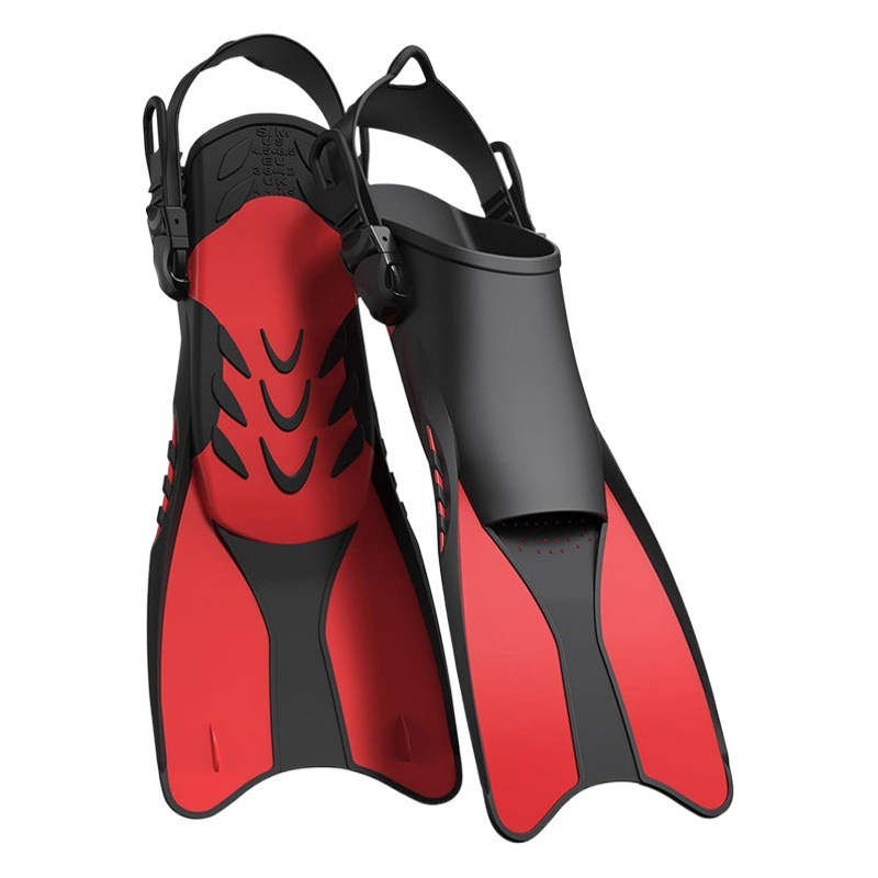 Cross-Border Adjustable Lace-Up Professional Fins for Men Freestyle Diving Snorkeling Training Swimming Equipment Adult Fins