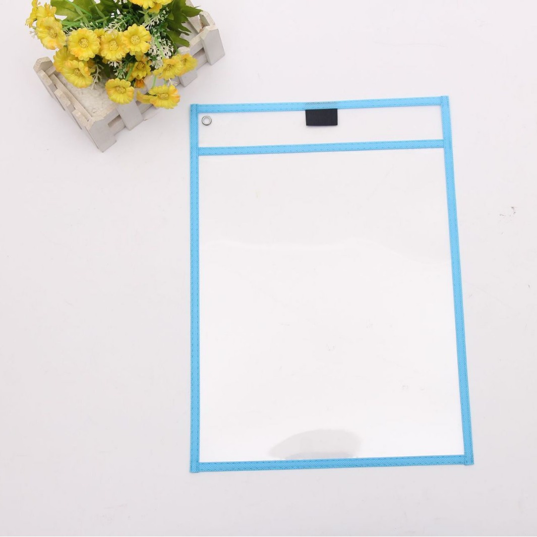 Picture of Portable File Storage Bag Red Painting Bag Erasable Hanging PVC Dry Erasing Bag a4 Transparent Sewing File Bag