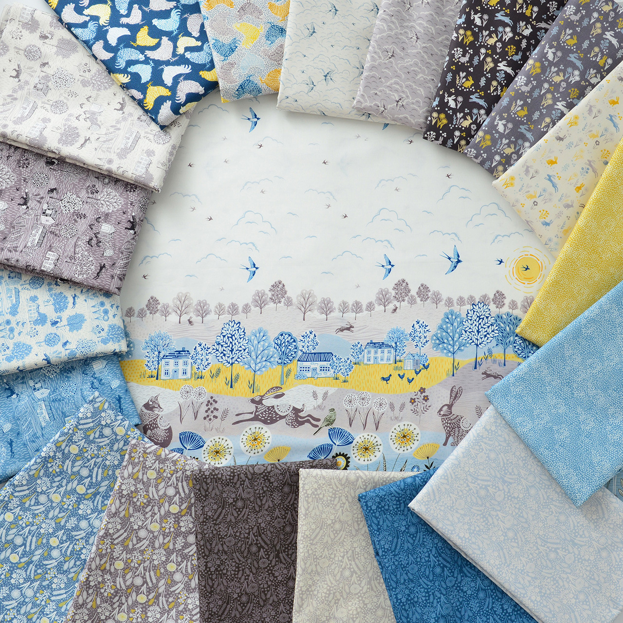 Pure Cotton Fabric Handmade DIY Plain Cloth Set Series Beige Blue brown Cloth Set Fabric Pastoral Living Cotton Cloth