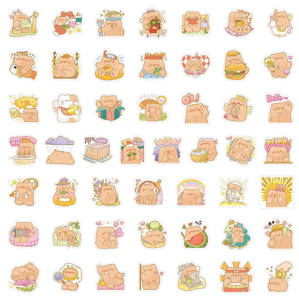 Picture of Original sponge bear stickers cartoon cute bear personality creative phone case luggage student stationery waterproof stickers