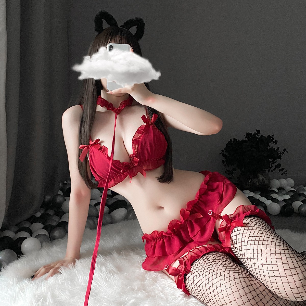 Extreme Temptation Sexy Maid Sexy Underwear Chiffon Underwear Split Cute Slave Flirting Suit Pure Desire Uniform