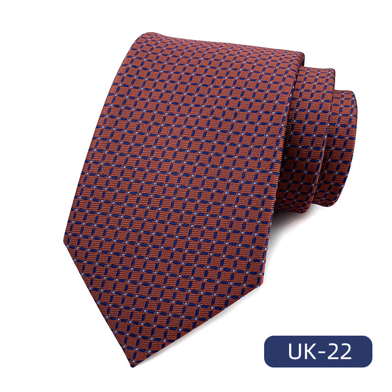 Picture of in stock wholesale men's tie polyester yarn-dyed jacquard fabric business formal wear casual fashion suit accessories