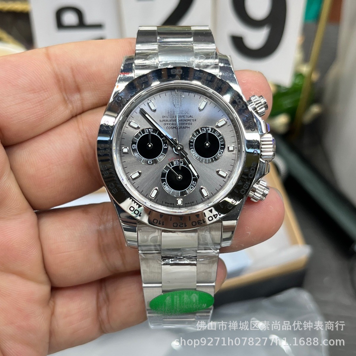 Picture of Cross-border Panda Di 7750 Ditong Cement Grey 12.4 Golden Di Chronograph 4130 Yu Wenle Men's Mechanical Watch
