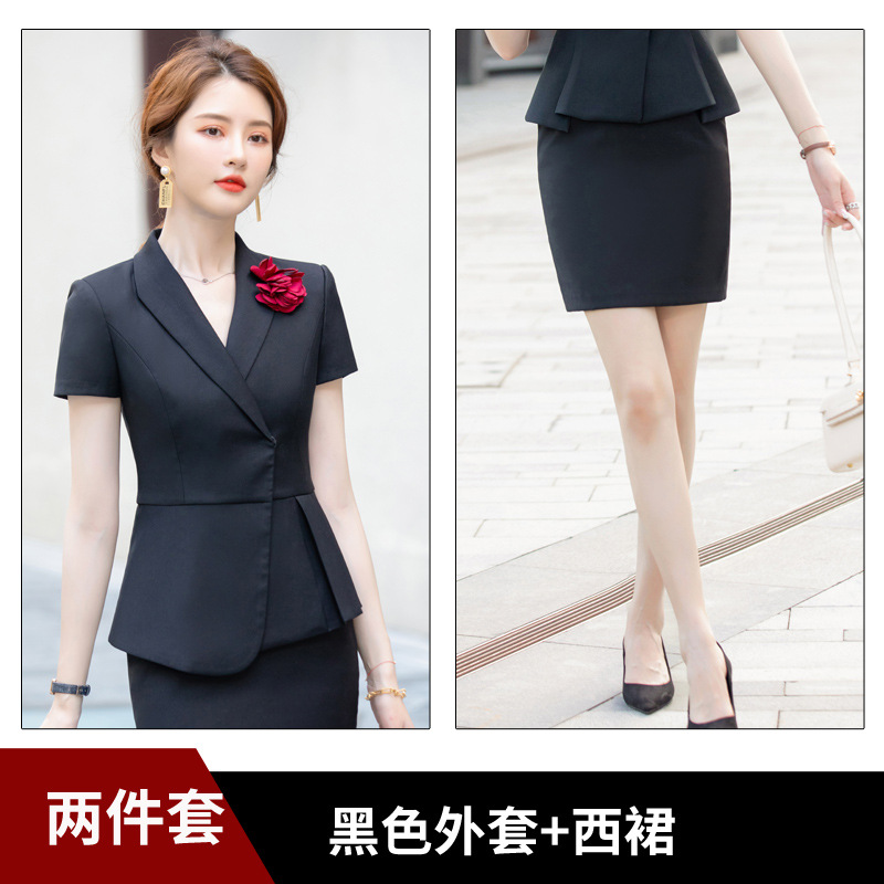 Picture of Jindian work clothes suit summer gray temperament professional suit jewelry shop work hotel front desk work clothes for women