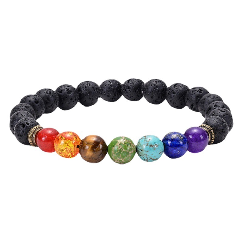 Large Grain Irregular Natural Stone Yoga Stone Bracelet suit Net Pocket Woven DIY Necklace Pendant
