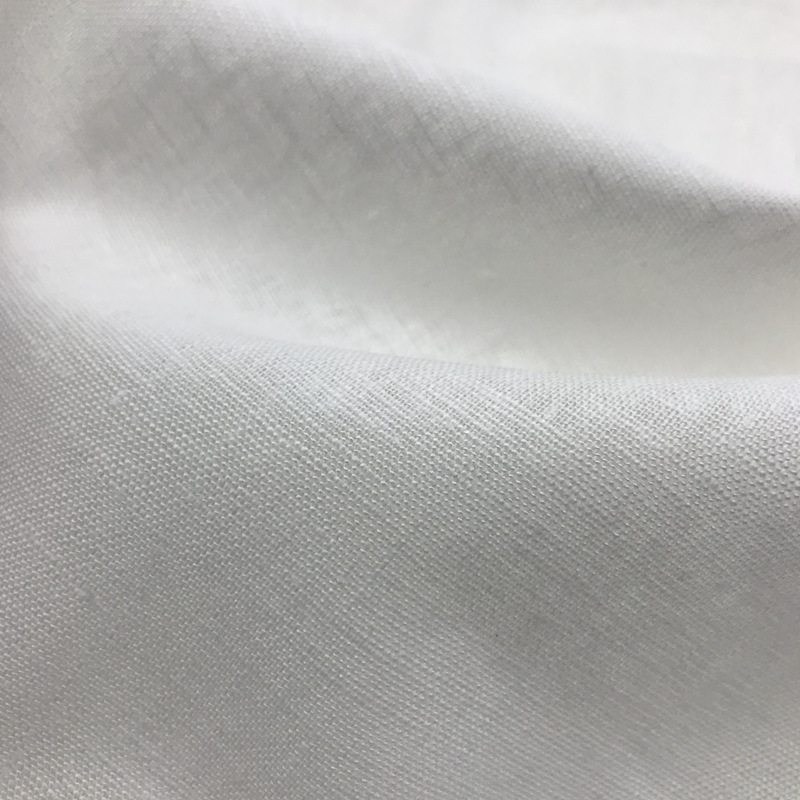 Picture of Spring and Summer Cotton Linen Solid Color Fabric Spot Shirt Suit Cotton Linen White Clothing Fabric Background Cloth Manual DIY